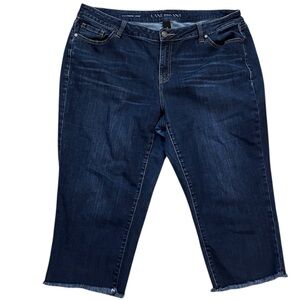 Lane Bryant Girlfriend Crop Jeans Stretch Denim Blue 18